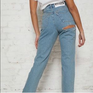 NWOT The Ragged Priest Butt Slit Jeans, Size 30